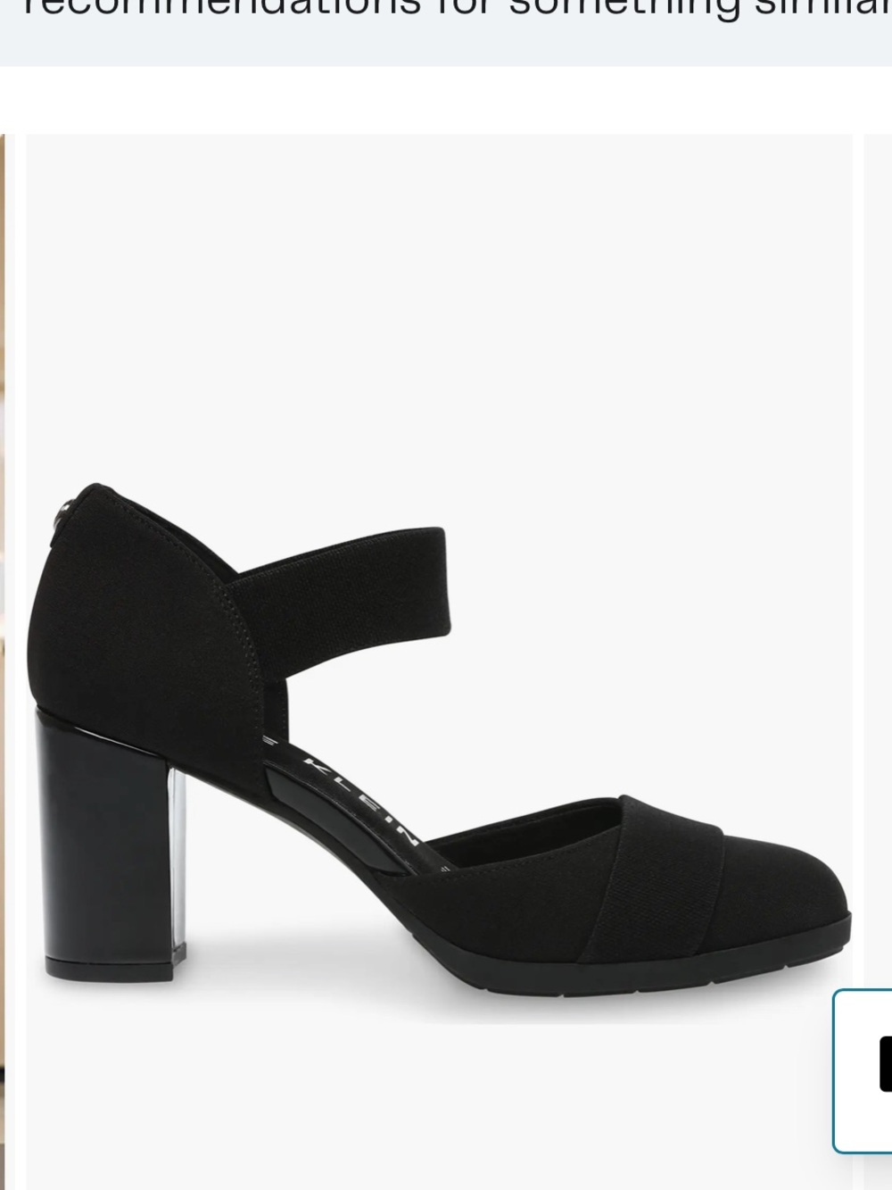Anne Klein Cailyx Ankle Strap Pump Heels Shoes Black